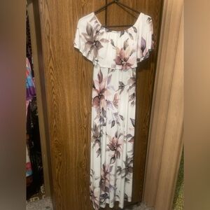 Hello MIZ Purple and White Floral Dress